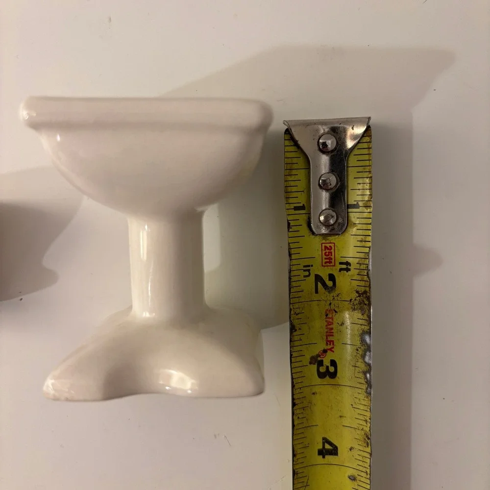 VTG Japan Porcelain Ceramic Dollhouse Miniature Bathroom Tub Sink Toilet Lot